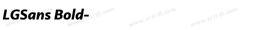 LGSans Bold字体转换